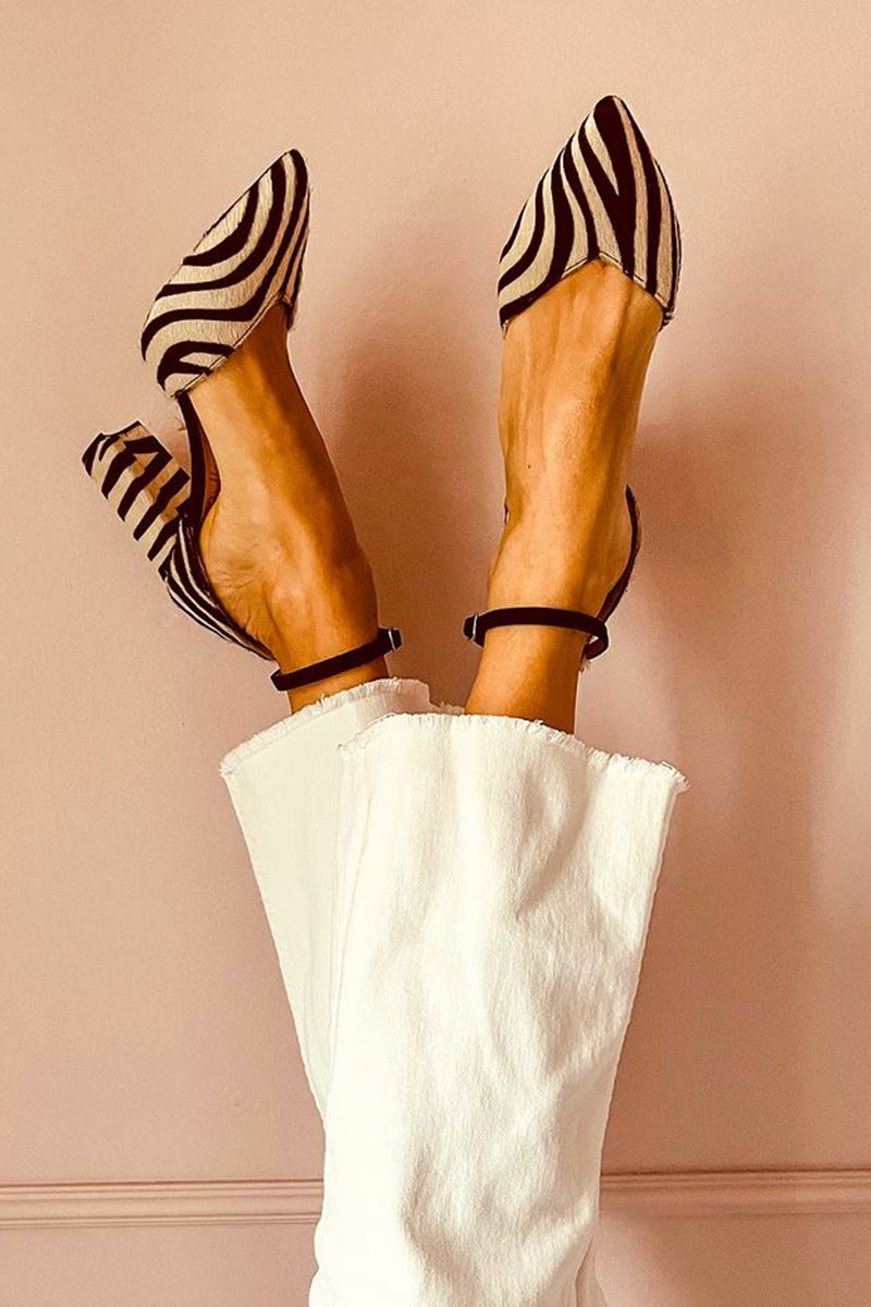 Mirai – Elegante Sandalen Mit Zebradruck
