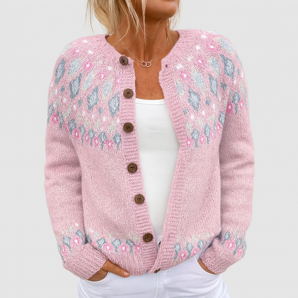 Ismena – Strickjacke Mit Knopfleiste