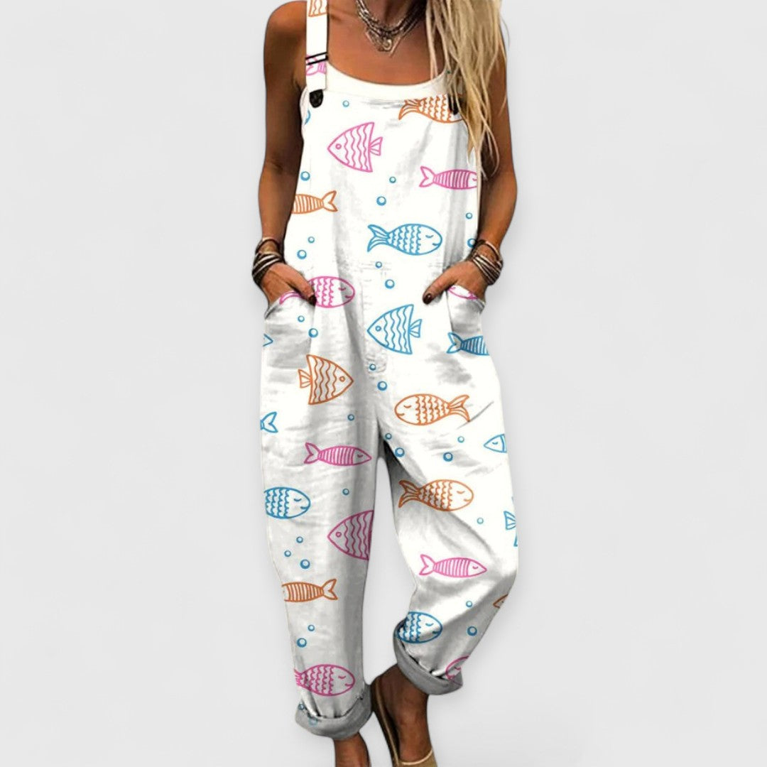Ellia – Vintage Overall Mit Weitem Bein