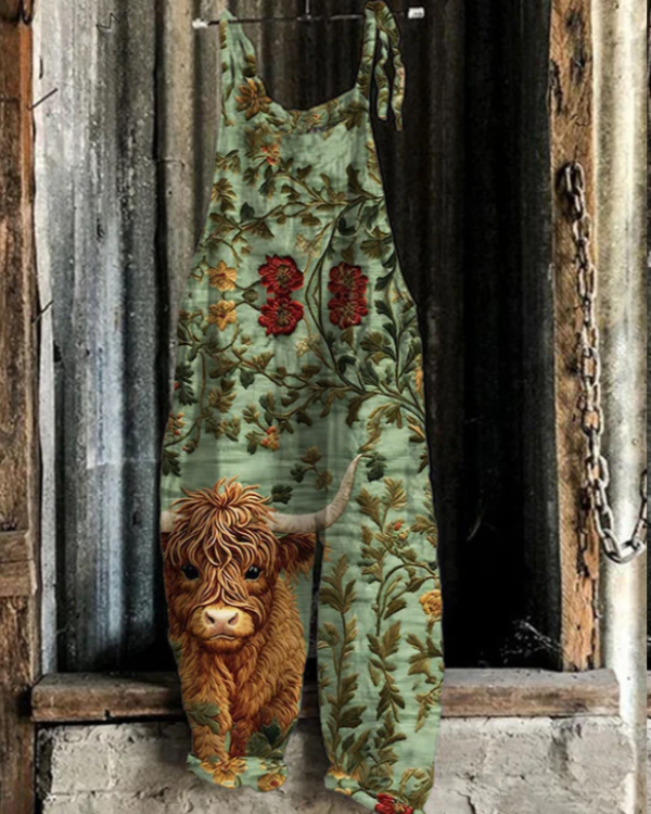 Buhle – Vintage Overall Mit Blumenstickerei