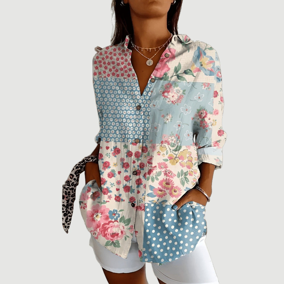 Liv - Bluse Mit Buntem Gestaltung