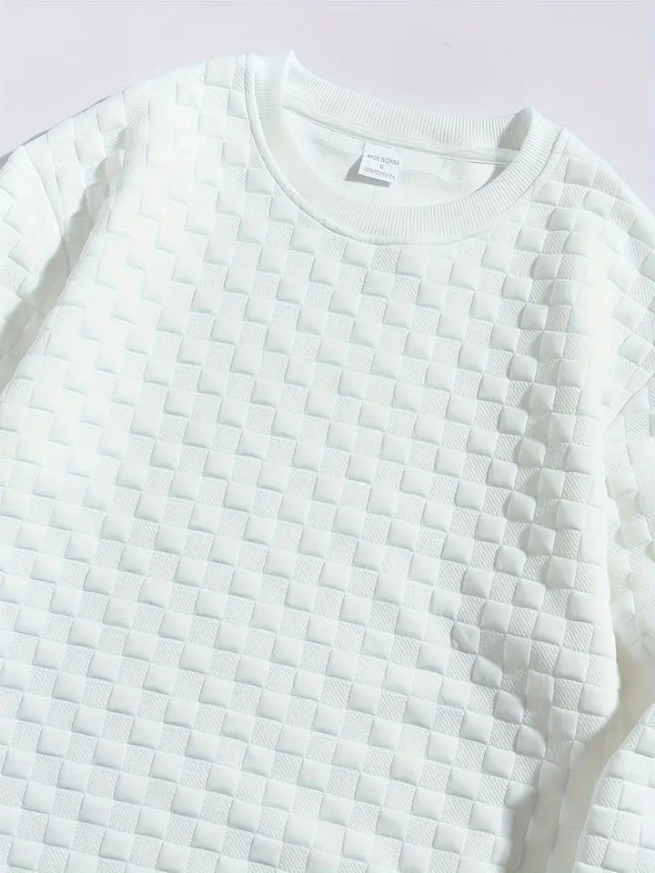 Stafford – Lässiges Sweatshirt Mit Karomuster Und Struktur