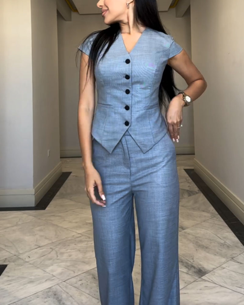 Nizhoni – Leinenbluse und Hose Set