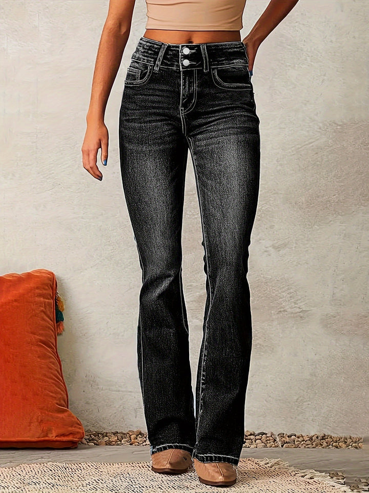 Andiara – Jeans Mit Hoher Taille Und Ausgestelltem Bein