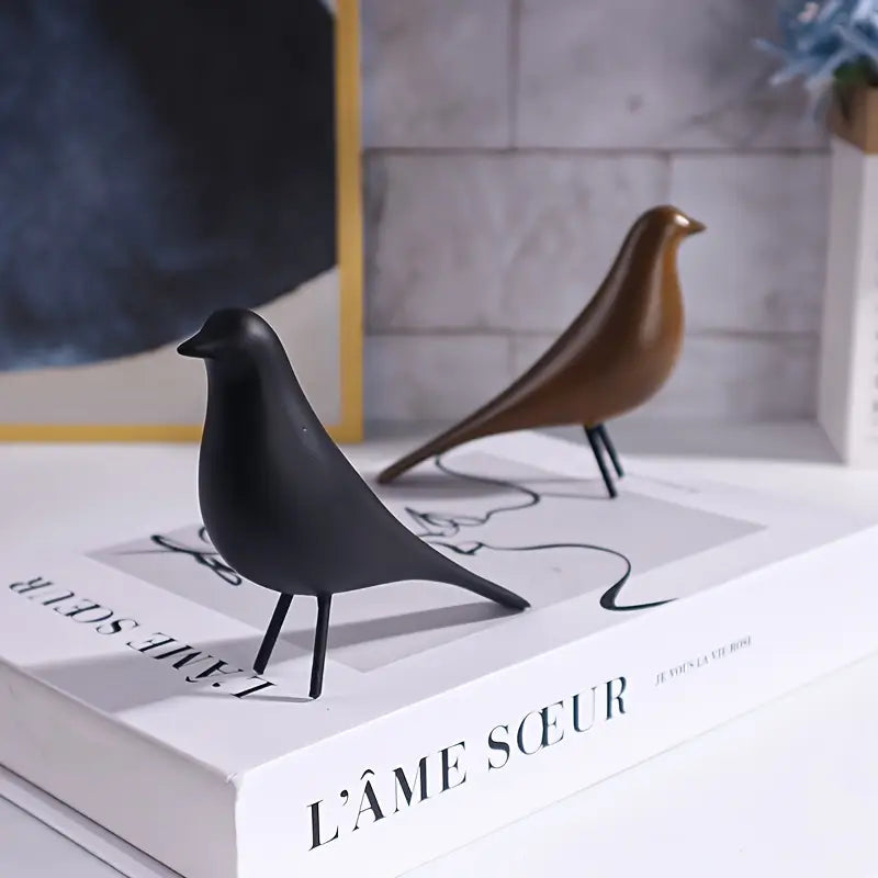 DecoPerch – Kunst Déco Statuen-Satz Mit Abstrakten Vogelmotiven