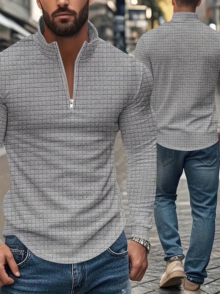 Jarryd – Langarm Sweatshirt Mit Halbem Reißverschluss