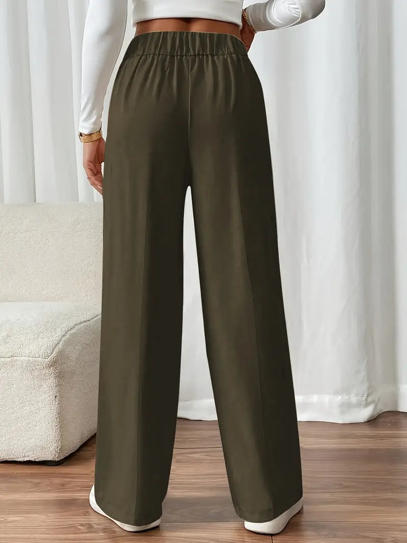 Orvella - Bequeme Hose Mit Weitem Bein Und Taschen