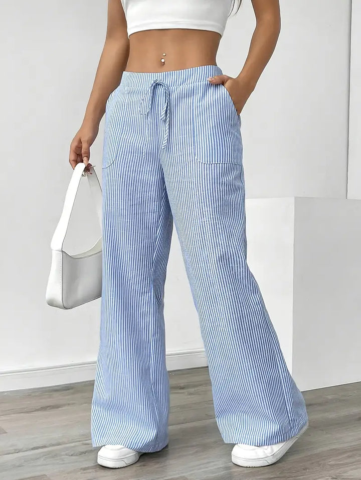 Alina – Elegante Gestreifte Hose Mit Taschen