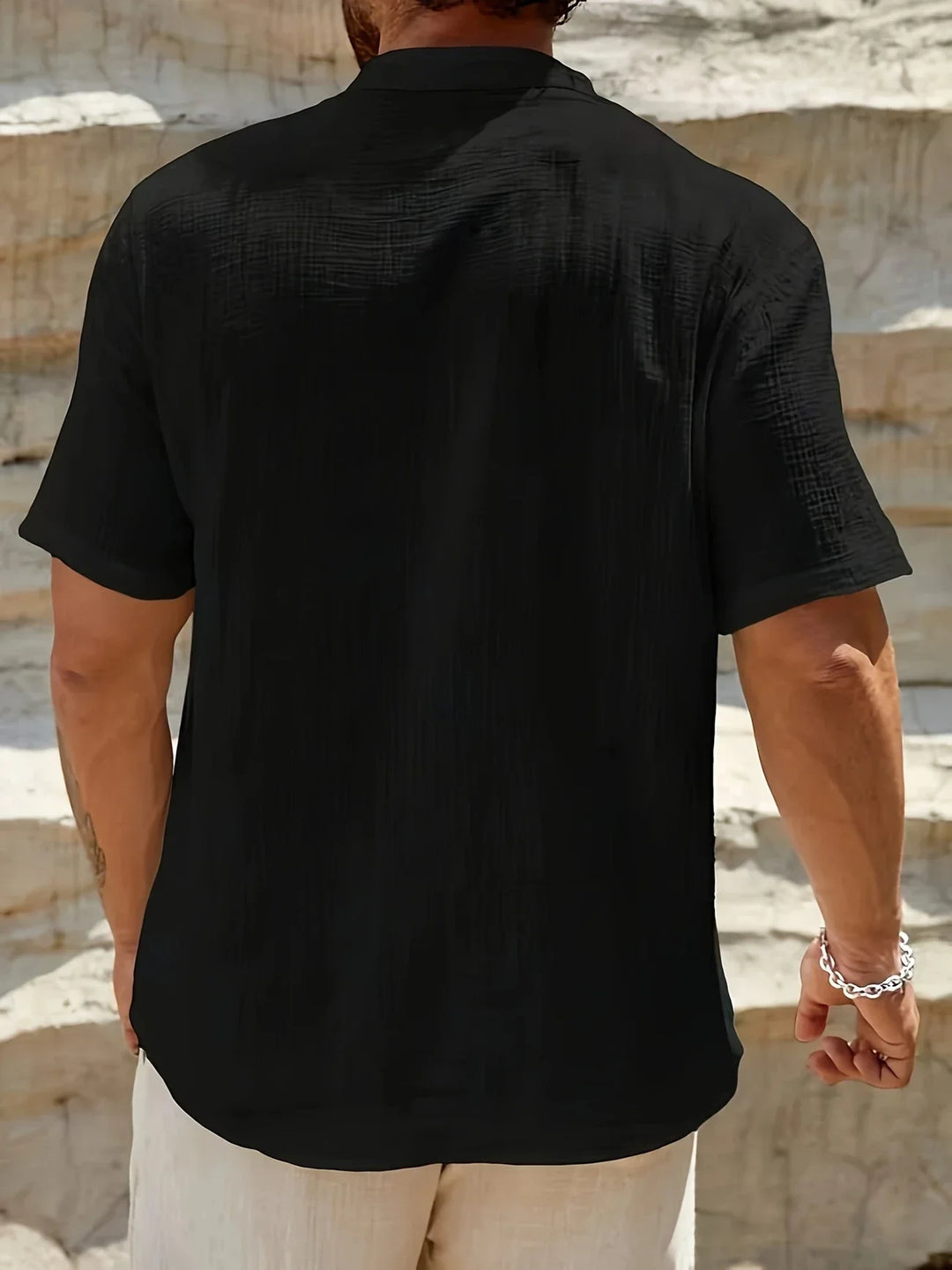 Sancho – Elegantes Sommer Hemd Mit Stehkragen