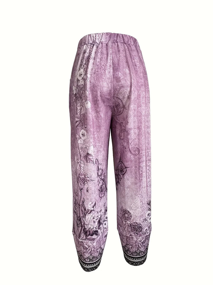 Kayden – Vintage Capri Hose Mit Blumenmuster