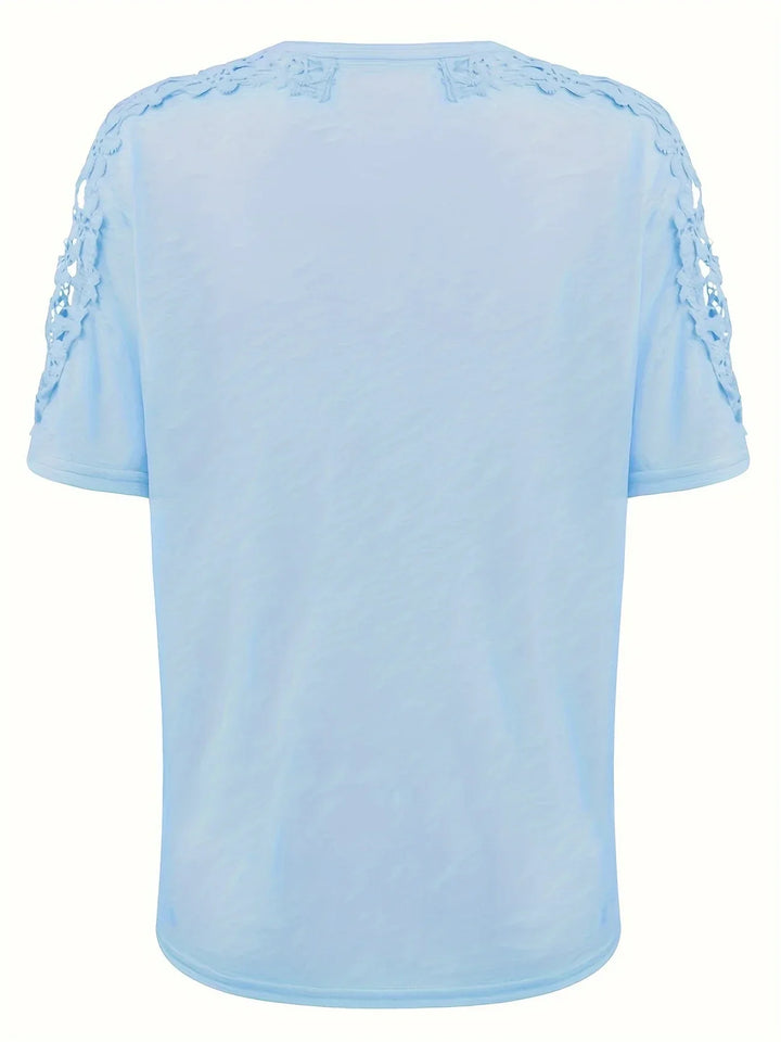 Ancuta – Elegantes Sommer Kurzarm T Hemd Mit Spitze