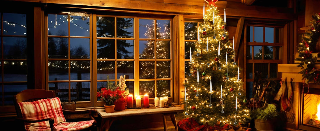 TreeLume - LED-Kerzen für Den Weihnachtsbaum Mit Kristallkugel-Haken