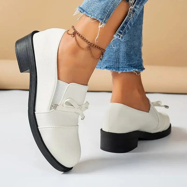Marvina - Eleganter Loafer Mit Schleifenakzent Und Runder Spitze