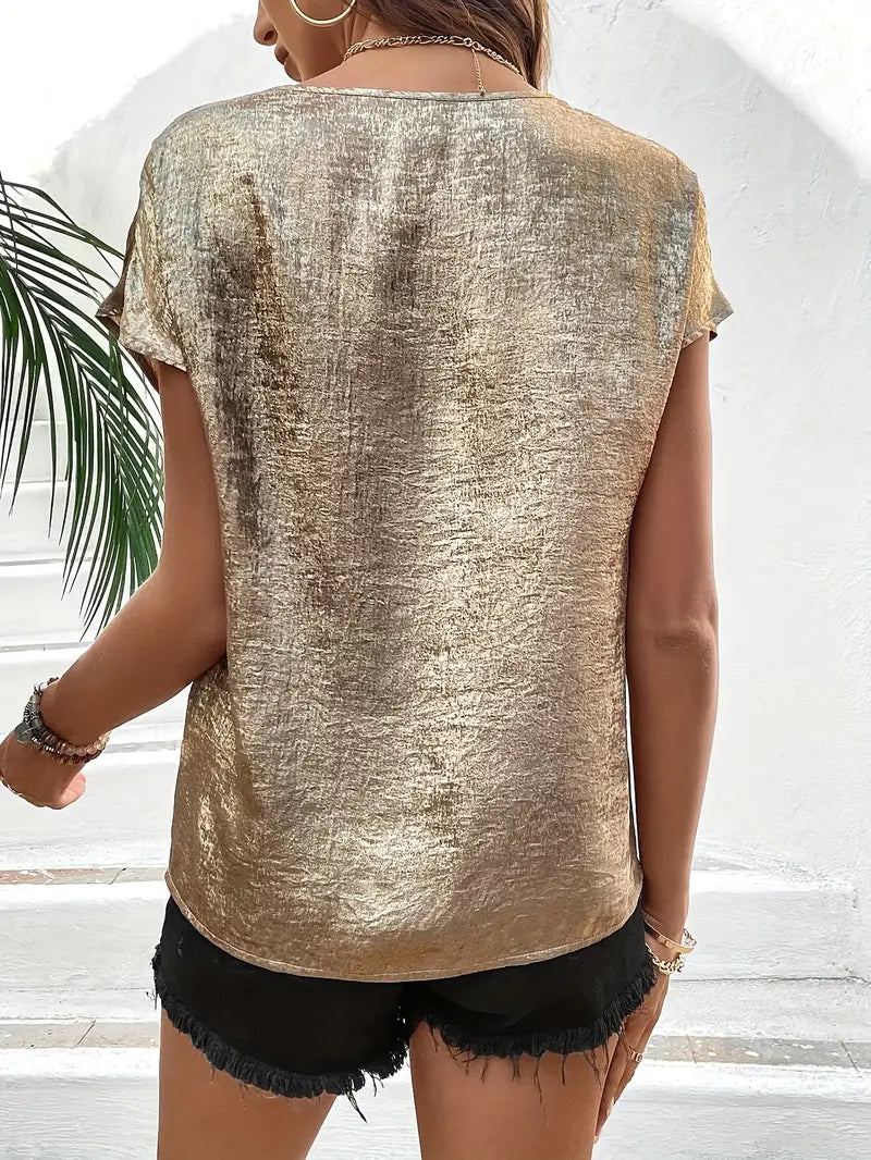 Erifyli - Elegante Bluse Mit V-Ausschnitt