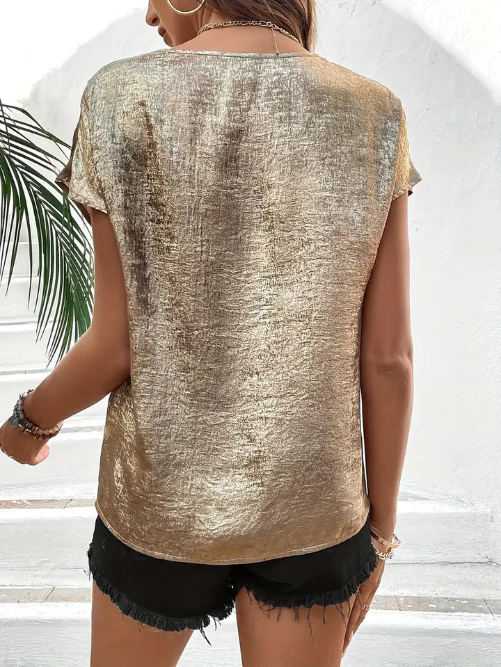 Erifyli - Elegante Bluse Mit V-Ausschnitt