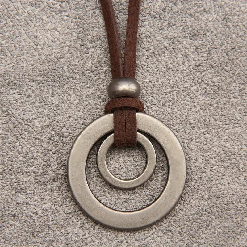 UnityRings – Unisex Halskette Mit Doppeltem Kreis-Anhänger