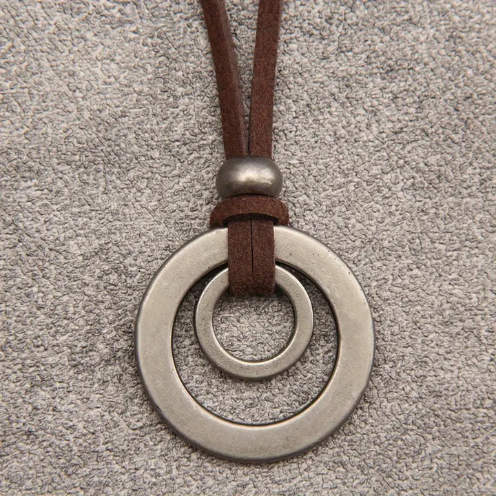UnityRings – Unisex Halskette Mit Doppeltem Kreis-Anhänger