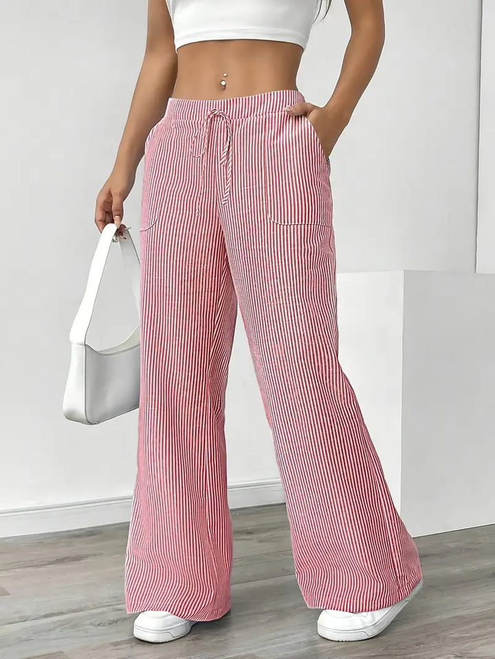 Alina – Elegante Gestreifte Hose Mit Taschen