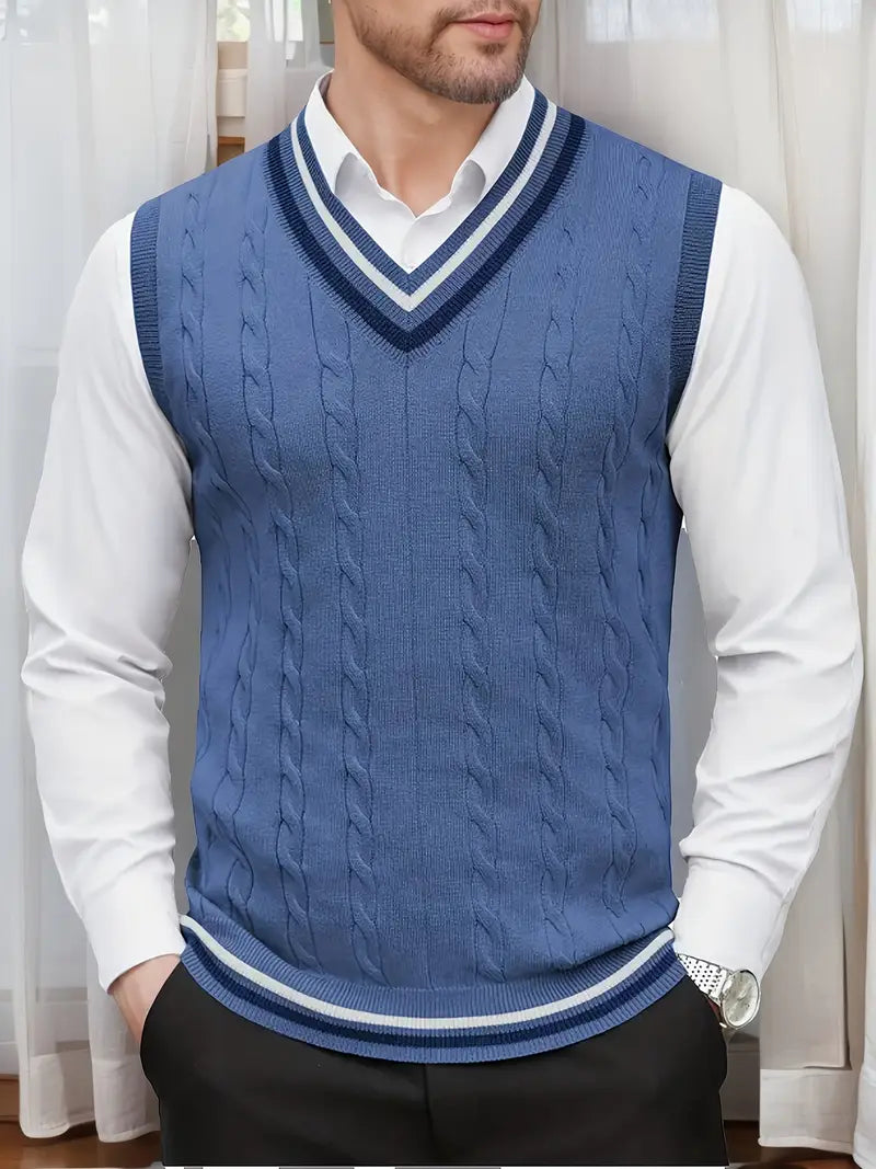 Duane - Ärmelloser Strickpullover Mit V-Ausschnitt