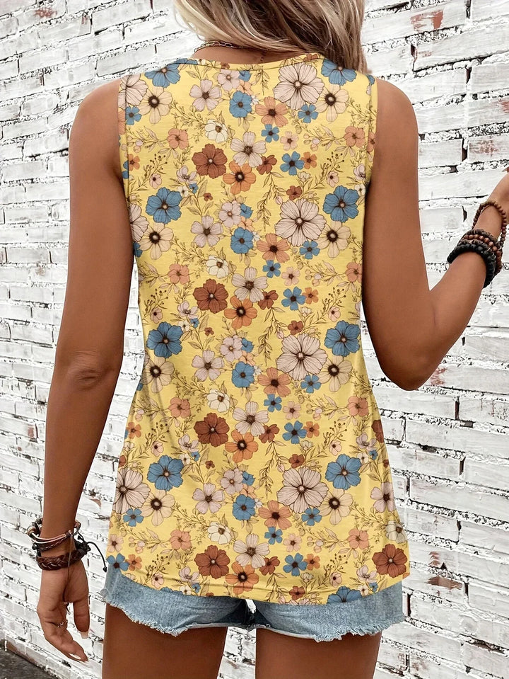 Lilou – Lässiges Sommer Top Mit Blumen Drucken