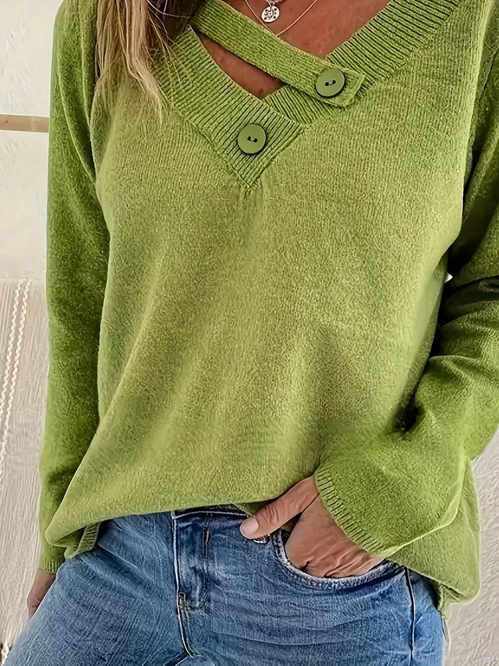Shareena – Strickpullover Mit V-Ausschnitt