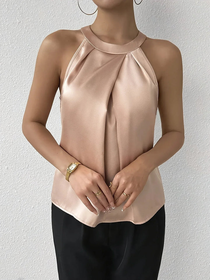 Cerys – Elegante Armellose Bluse Aus Polyamid