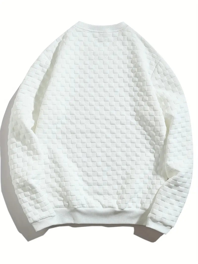 Stafford – Lässiges Sweatshirt Mit Karomuster Und Struktur