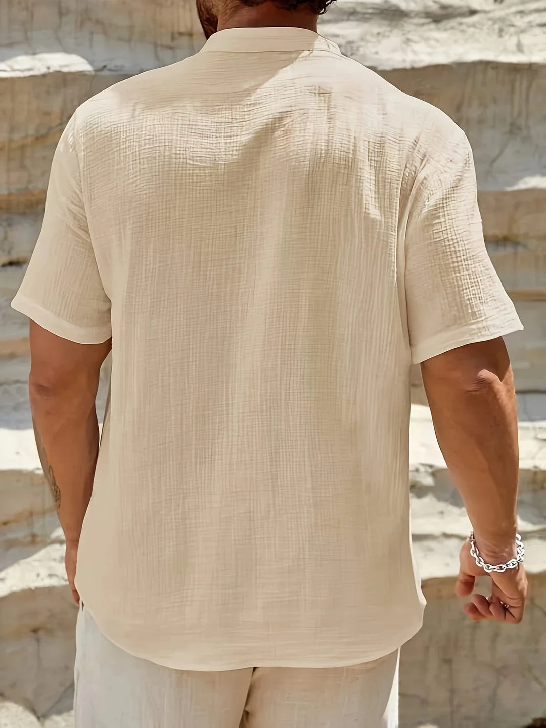 Sancho – Elegantes Sommer Hemd Mit Stehkragen