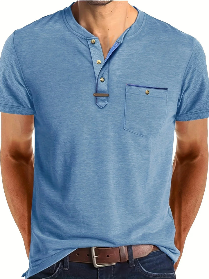 Saxon – Elegant Rundhalsausschnitt T Hemd Mit Tasche