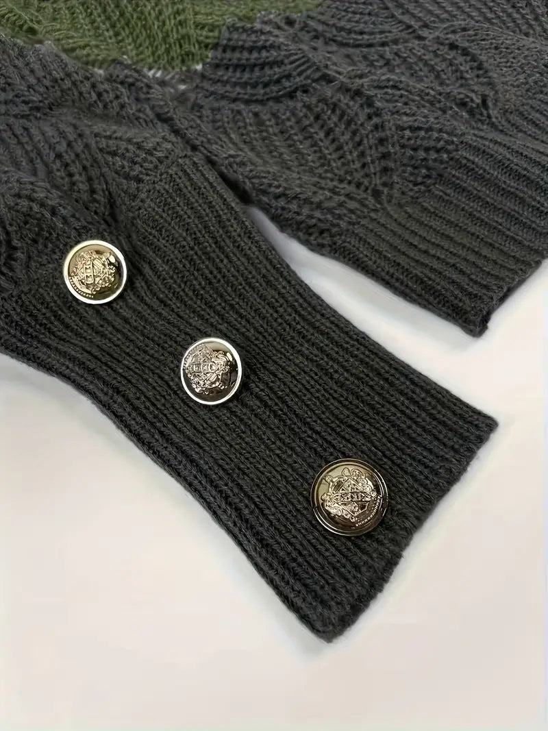 Renilda - Eleganter Strickpullover Mit V-Ausschnitt