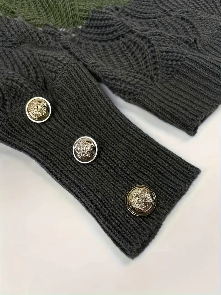 Renilda - Eleganter Strickpullover Mit V-Ausschnitt