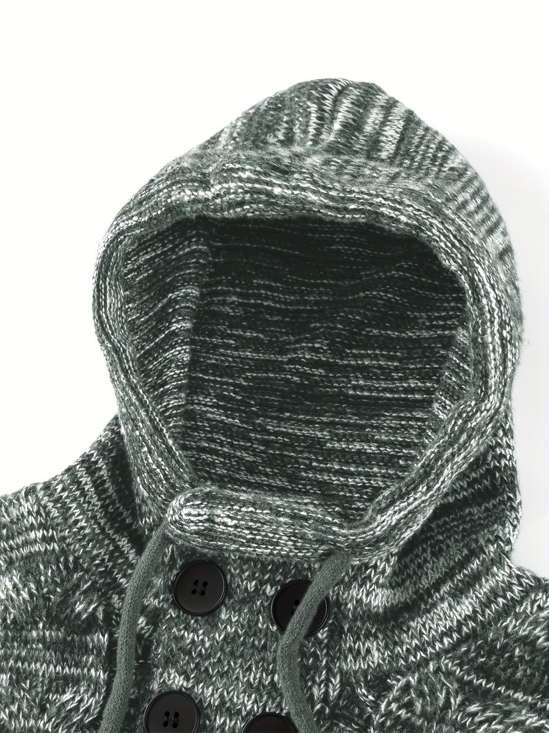 Damiaan – Lässiger Langarm Strick Kapuzenpullover