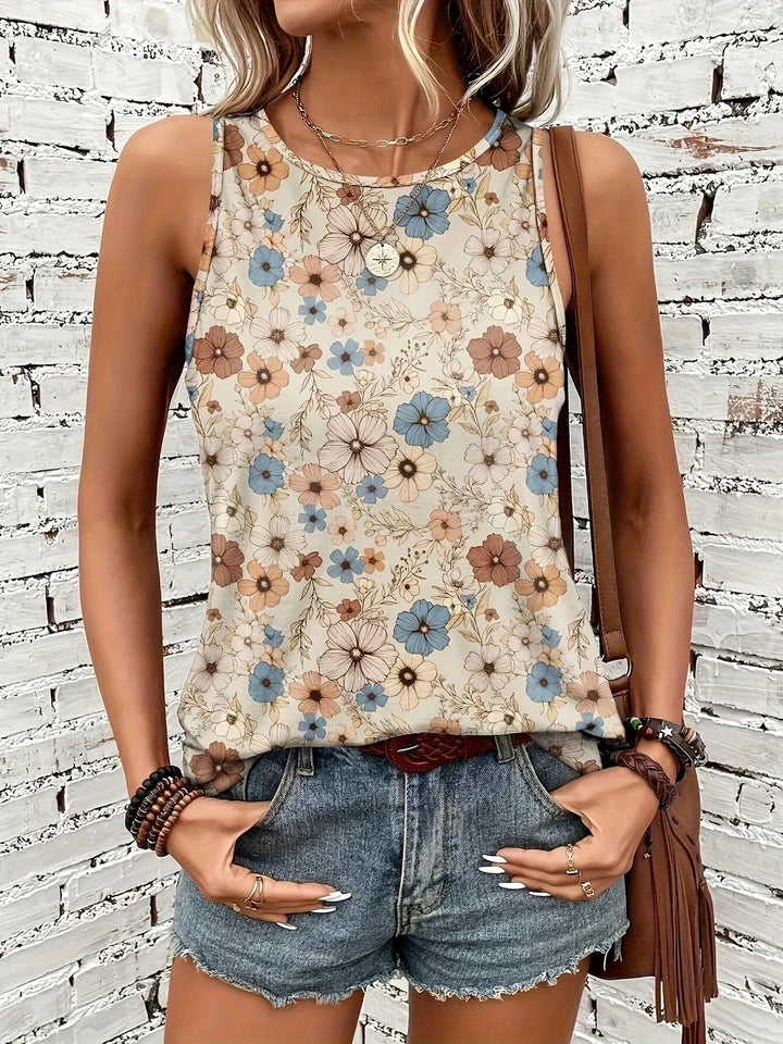 Lilou – Lässiges Sommer Top Mit Blumen Drucken