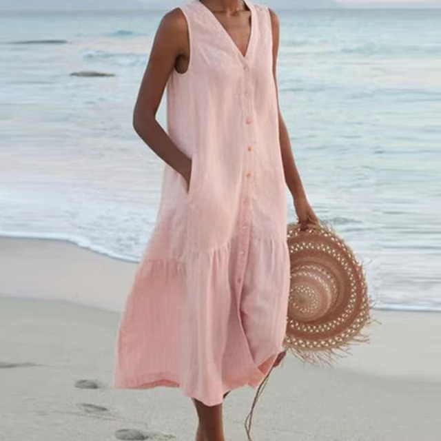 Maira - Sommer V Ausschnitt Kleid