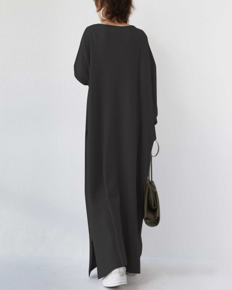 Bonita – Modisches Langarm Kleid Mit V-Ausschnitt