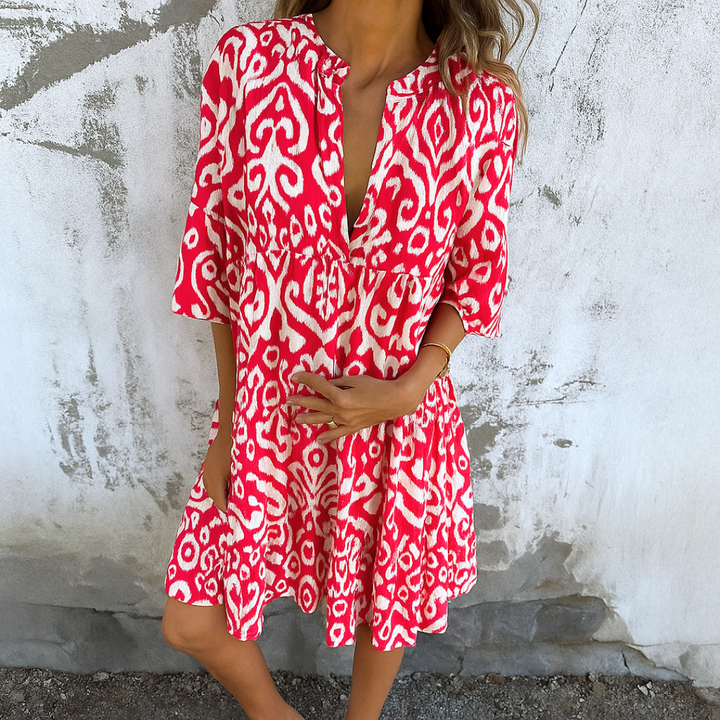 Shaffer – Elegantes Kleid Mit V-Ausschnitt