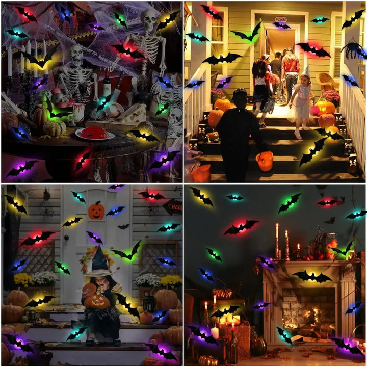 GlowWing – Leuchtende 3D Fledermäuse Halloween Wanddekorationsaufkleber