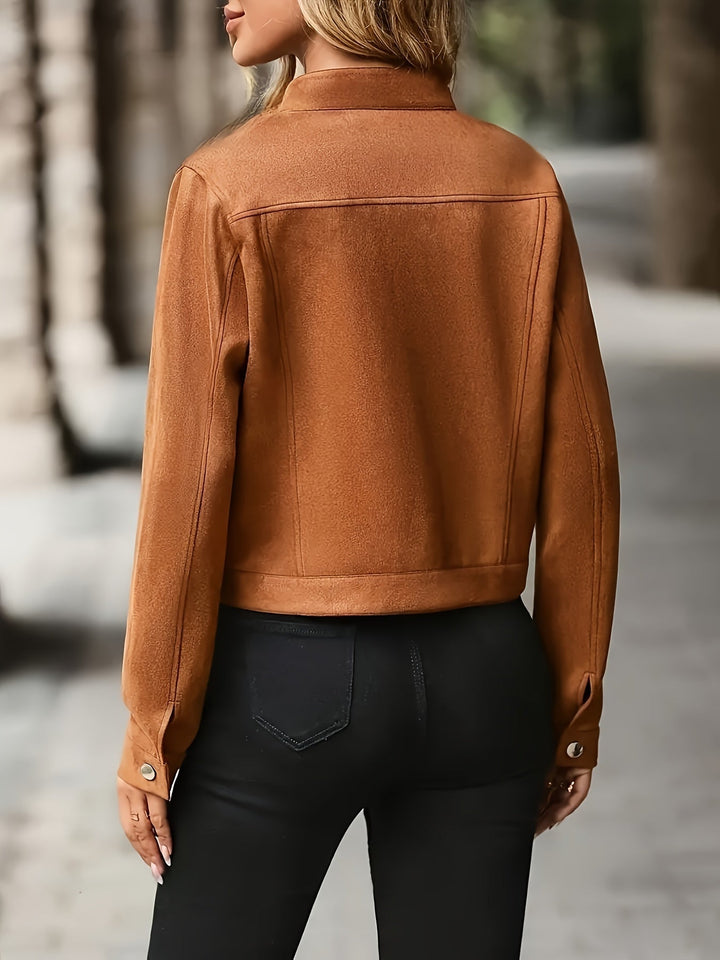 Slavica – Vintage Jacke Mit Langen Ärmeln Und Knöpfen Vorne