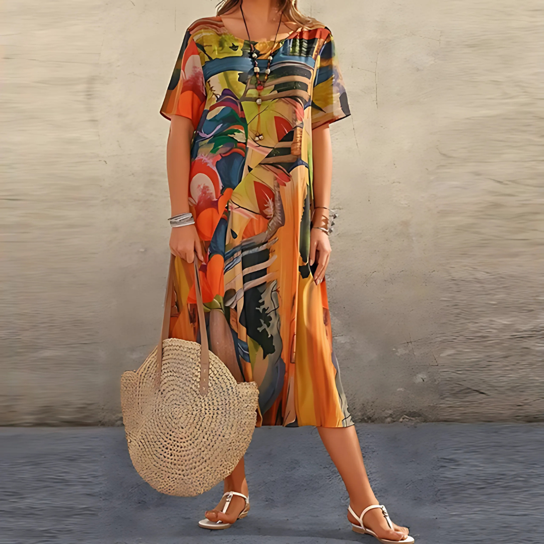 Filomena – Bequemes Blumenkleid