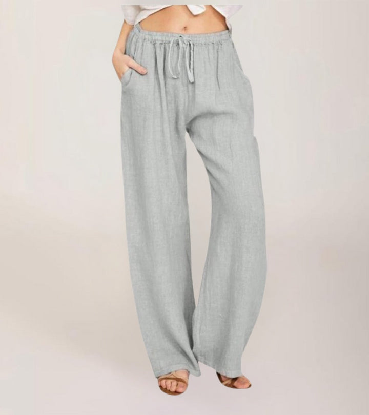 Maialen – Leinenhose Mit Weitem Bein Für Den Sommer