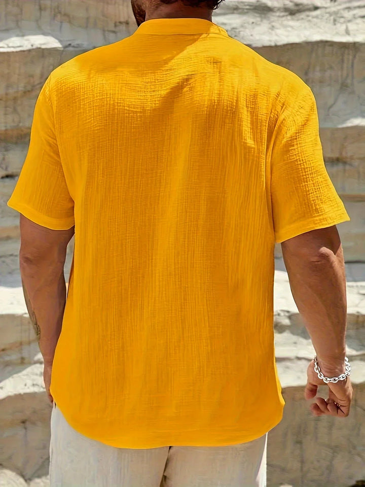Sancho – Elegantes Sommer Hemd Mit Stehkragen
