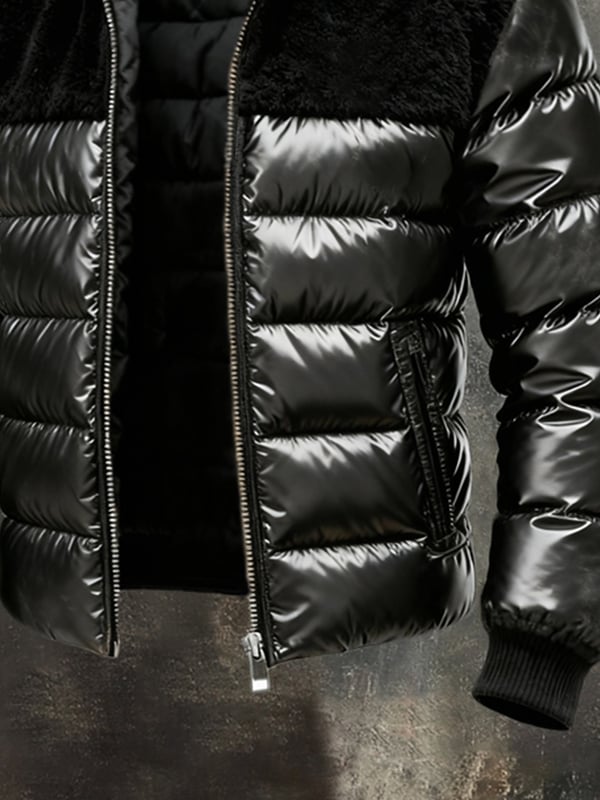 Maignan – Retro Warm Plüsch Patchwork Outdoor Jacke