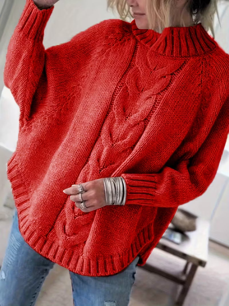 Pamella – Übergröße Pullover Mit Zopfmuster