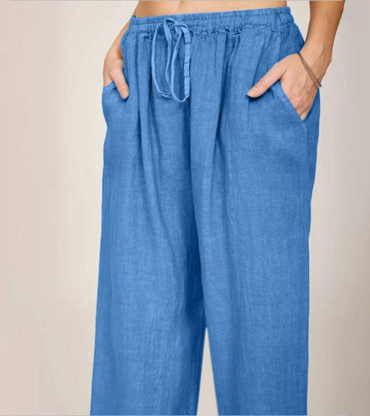 Maialen – Leinenhose Mit Weitem Bein Für Den Sommer
