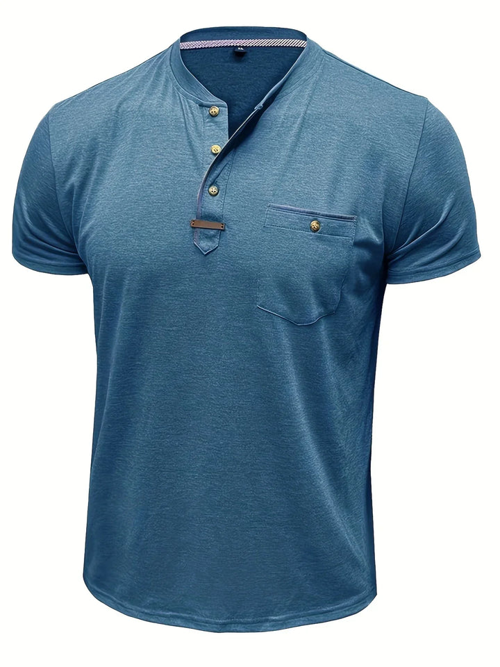 Saxon – Elegant Rundhalsausschnitt T Hemd Mit Tasche