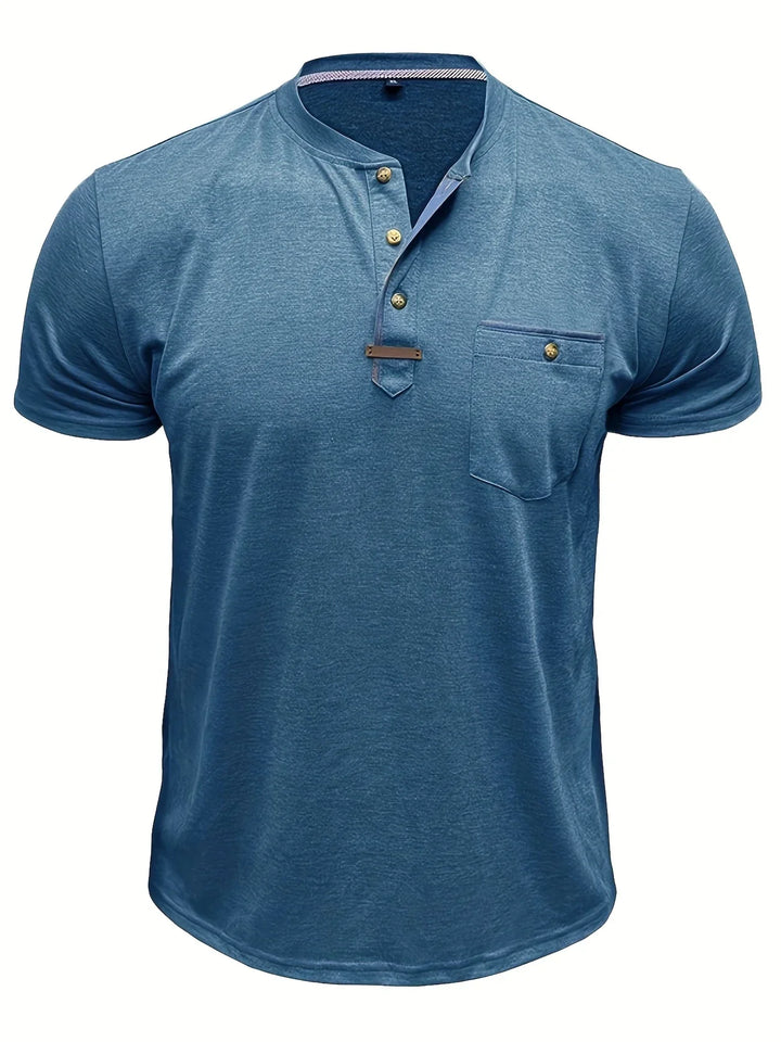 Saxon – Elegant Rundhalsausschnitt T Hemd Mit Tasche
