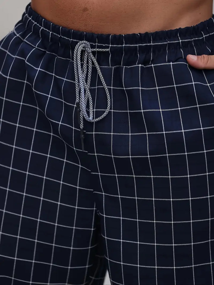 Rodolfo - Atmungsaktiv Karomuster Drucken Hose