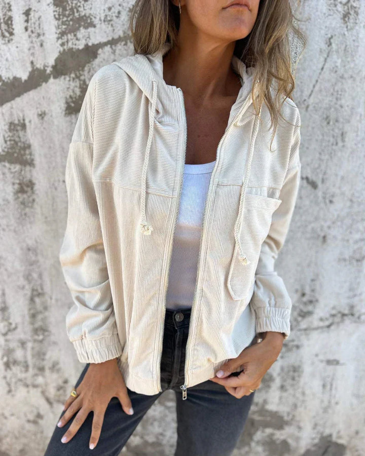 Danna - Cordjacke Mit Kapuze Und Reißverschluss