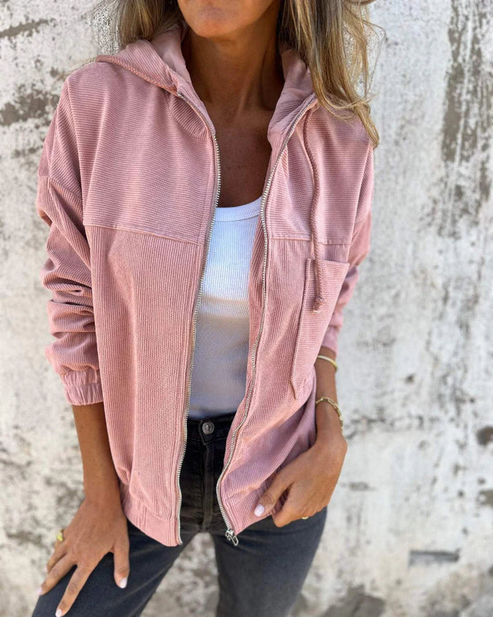 Danna - Cordjacke Mit Kapuze Und Reißverschluss