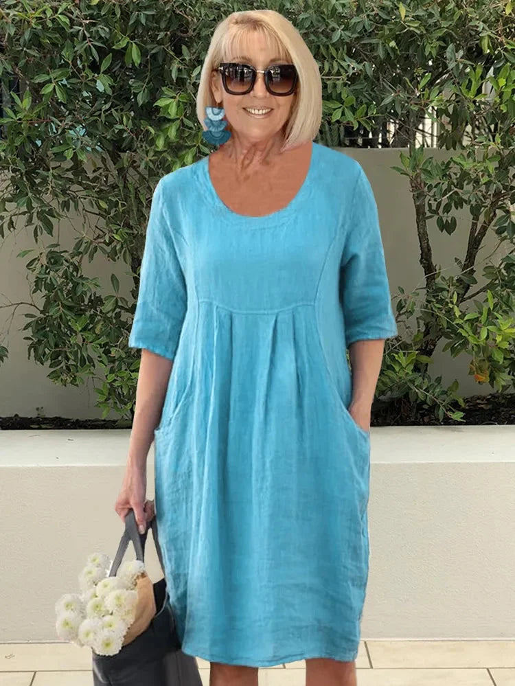 Devyn - Stilvolles Kleid Mit Tasche